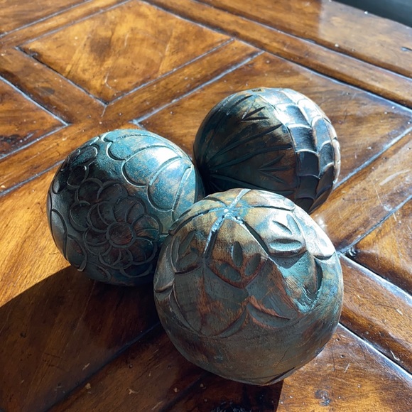 Other - Decorative carved wood Spheres